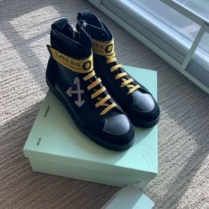 100% Authentic Off-White Strap Hi-Top Sneakers NWB